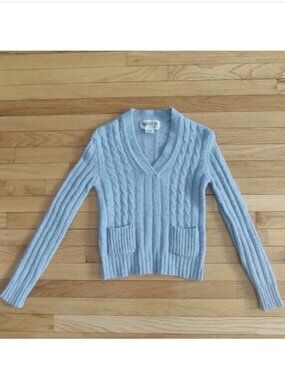 Vintage 1970s wool cable knit sweater Currants Jeri-Jo XS